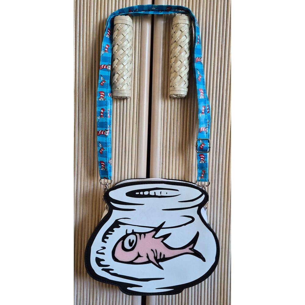 Dr. Suess Fishbowl Purse Crossbody Bag Zip Close Cat in the Hat Adjustable Strap
